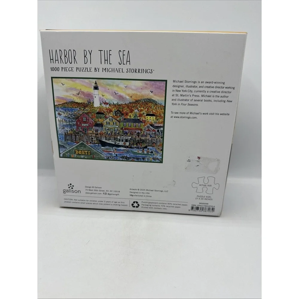 Harbor by The Sea Puzzle - 1000 Pieces 27 x 20 Inches Jigsaw‎ Puzzle